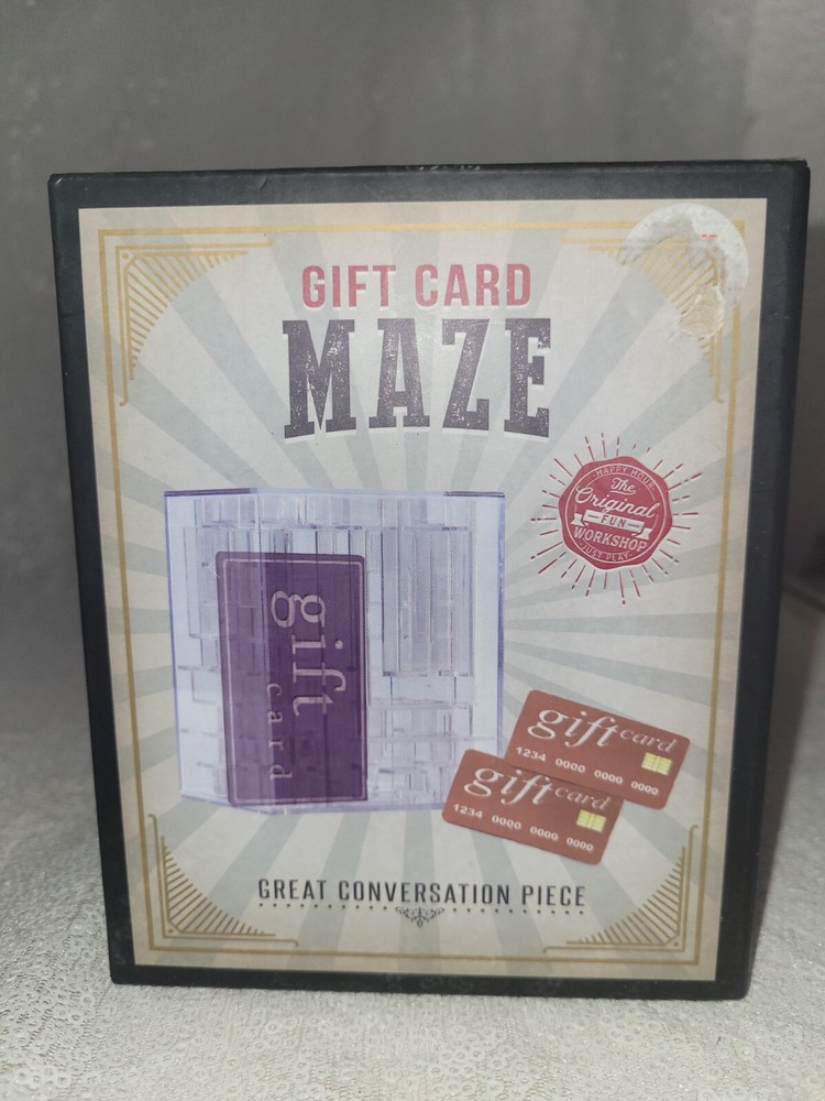 NEW Gift Card Maze Holder Puzzle Brain Teaser Graduation Present Original Fun-image