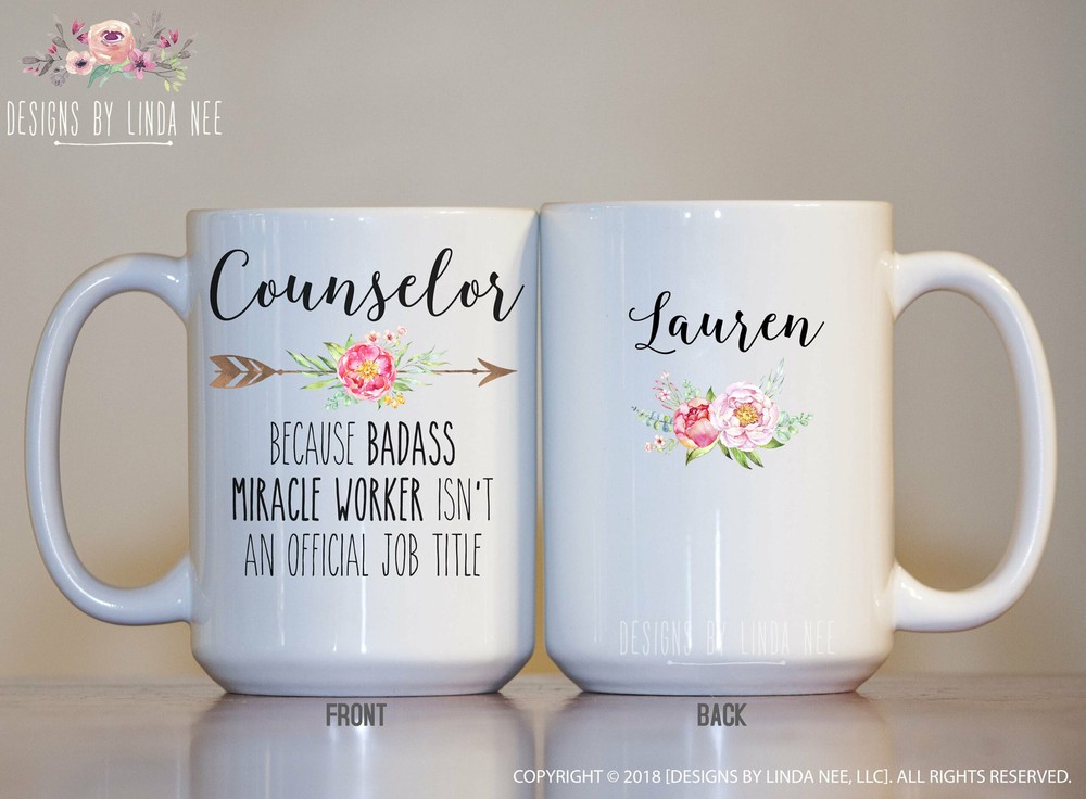 Counselor Gift Counselor Mug Counselor Graduation Gift Badass Counselor Gift