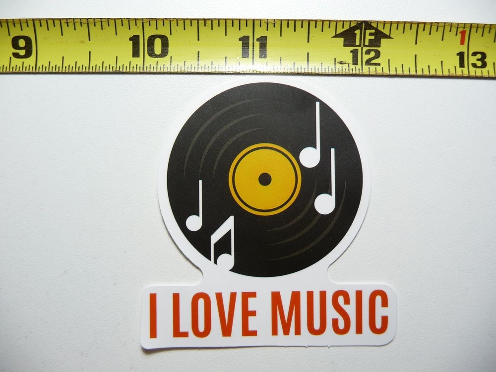 Music Lover Vinyl Record Sticker Decal for Bands & Musicians