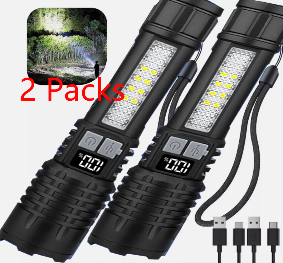 2x990000000Lumen Super Bright LED Flashlight Tactical Rechargeable Lights *US**