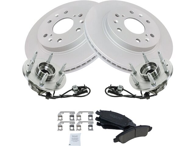 Front Brake Pad and Rotor and Wheel Hub Kit fits Escalade 2008-2014 AWD 49WFSX