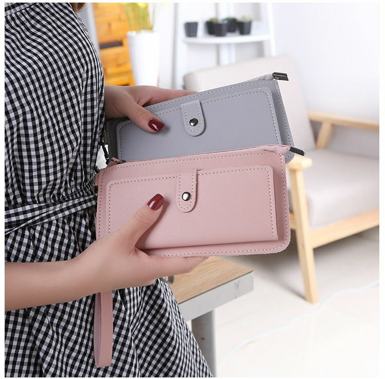 Women Clutch Wallet PU Leather Long Purse Card Holder Phone Case Handbag Fashion