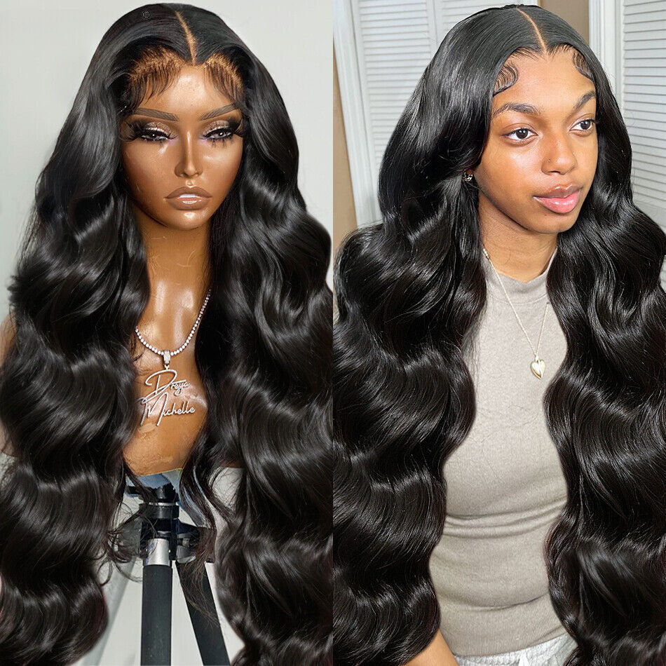 13x6 HD Transparent Wave Lace Front Wig 5x5 Glueless Human Hair
