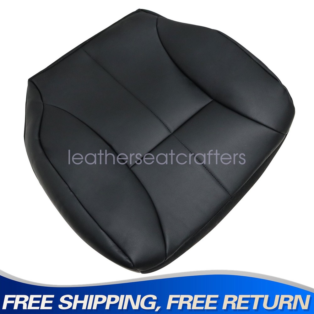 Passenger Bottom Leather Seat Cover Black for 2001-2002 Dodge Ram 1500 2500 3500