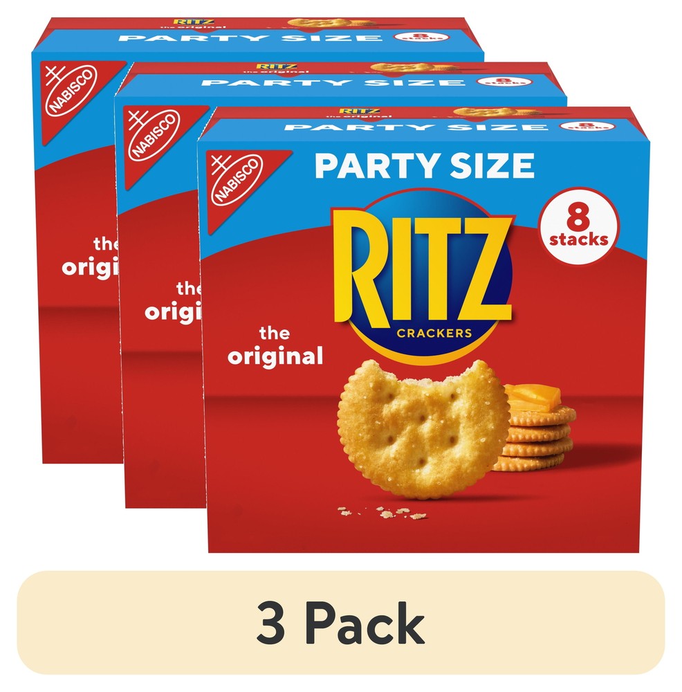 (3 pack) 27.4 oz,Original Crackers, Party Size,Ready to eat