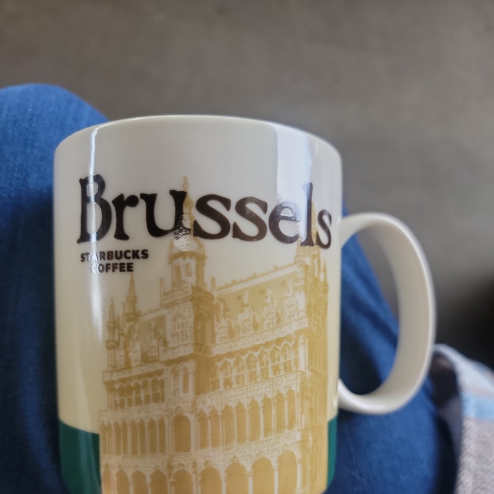 Starbucks Brussels Collectible Ceramic Mug 16 Oz 2014 Limited Edition