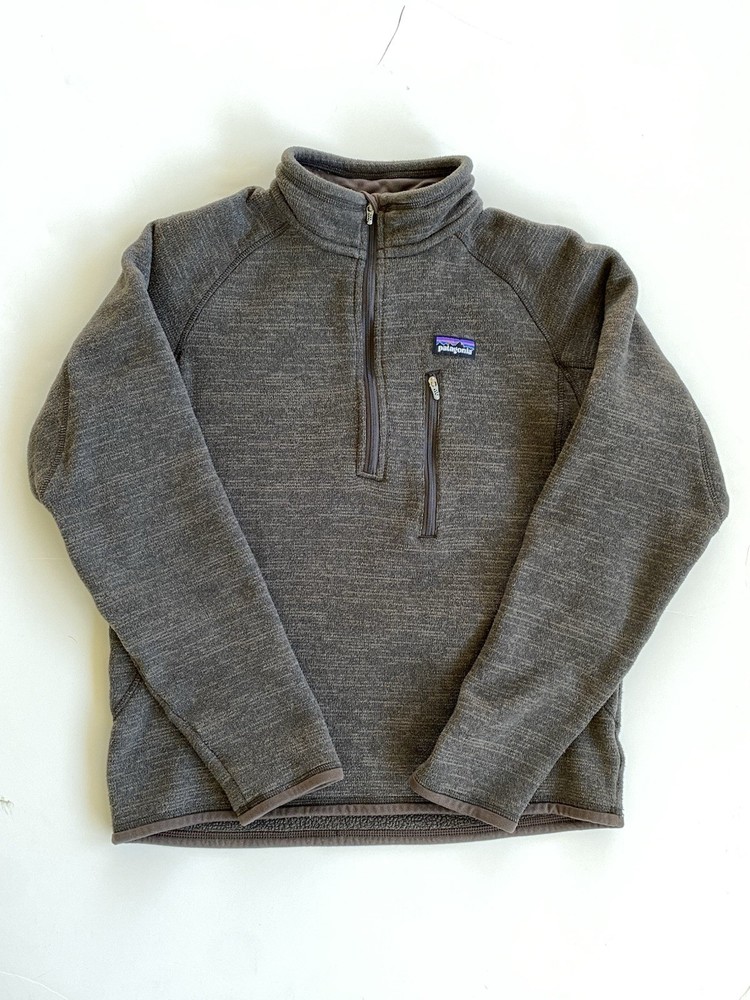 Patagonia Worn Wear Mens 1/4 Zip Fleece Pullover in Dark Walnut Size Small