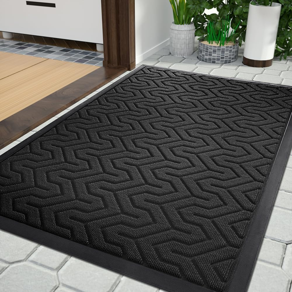 29.5x17 Waterproof Front Door Mat for Outdoor & Indoor Use - Durable Welcome Mat for Entrances