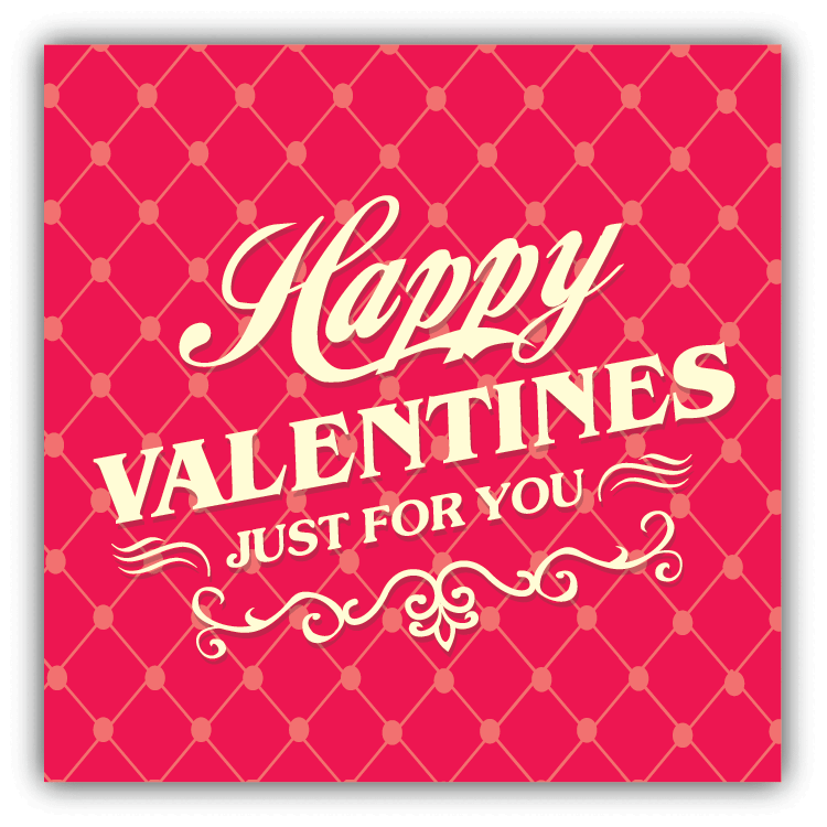 Just For You Valentine's Day Car Bumper Sticker Decal