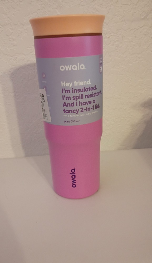 24oz Pink Owala Tumbler