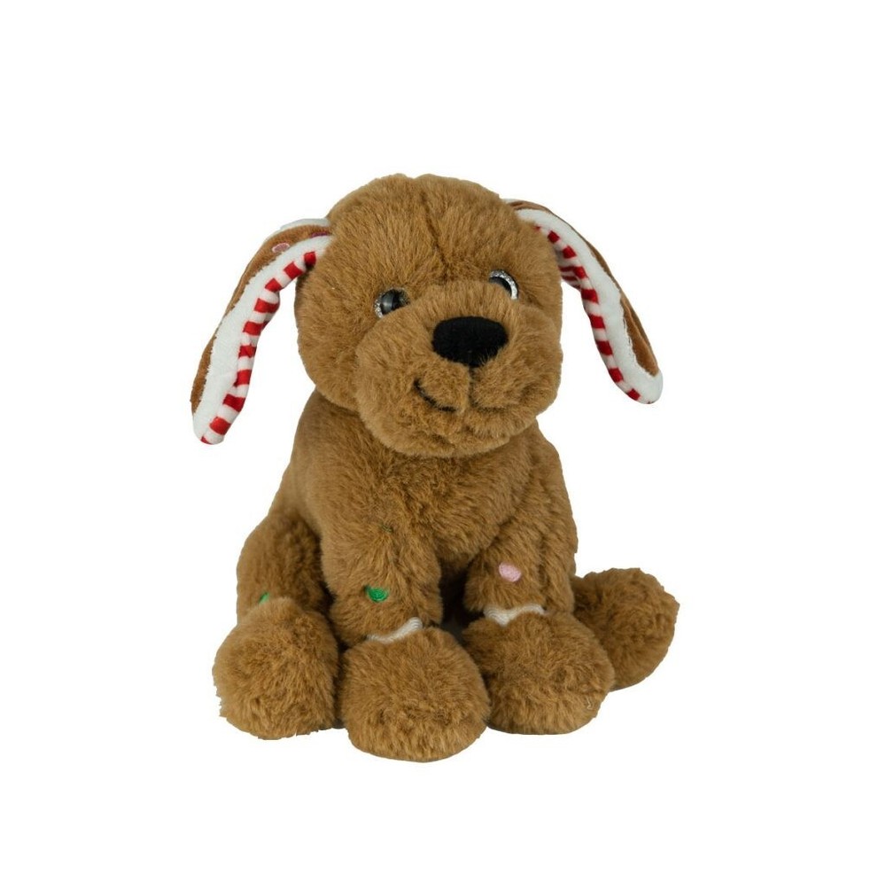8 inch Gingerbread Puppy Eco-Friendly Unstuffed Plush Toy - Holiday DIY Craft