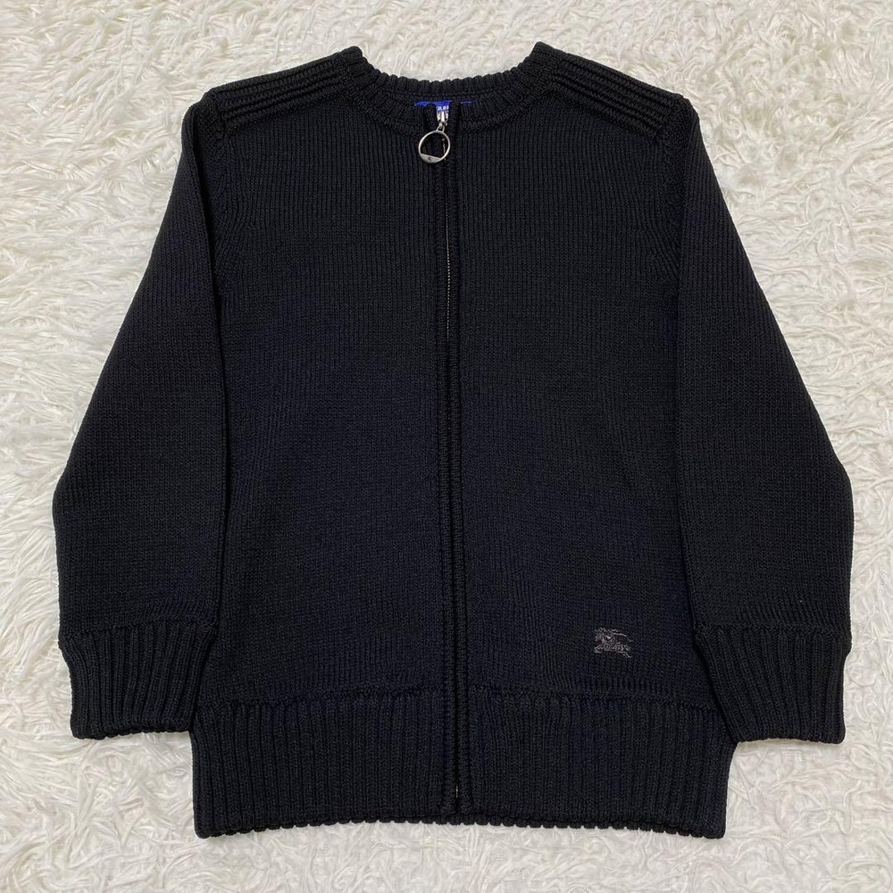 Burberry Knit Zip Jacket Black Size S Authenticated New