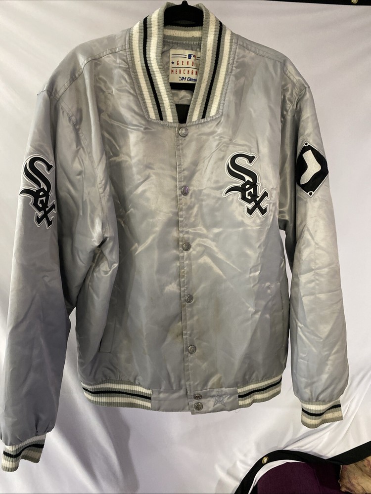 90a Silver Jacket Chicago White Socks Size L Genuine Merchandise By Jh Design