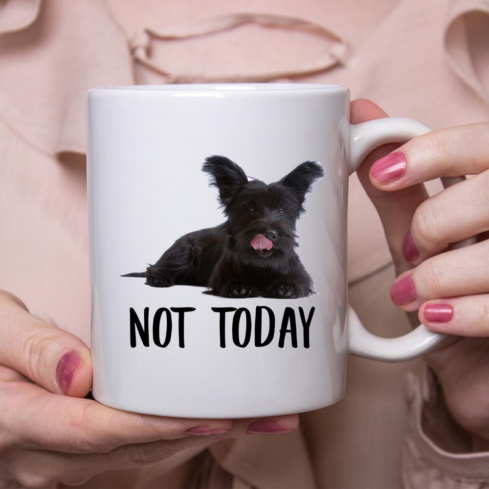 Funny Skye Terrier Black Not Today Dog Mug Lazy Gift For Women Dogs Mom Coffee