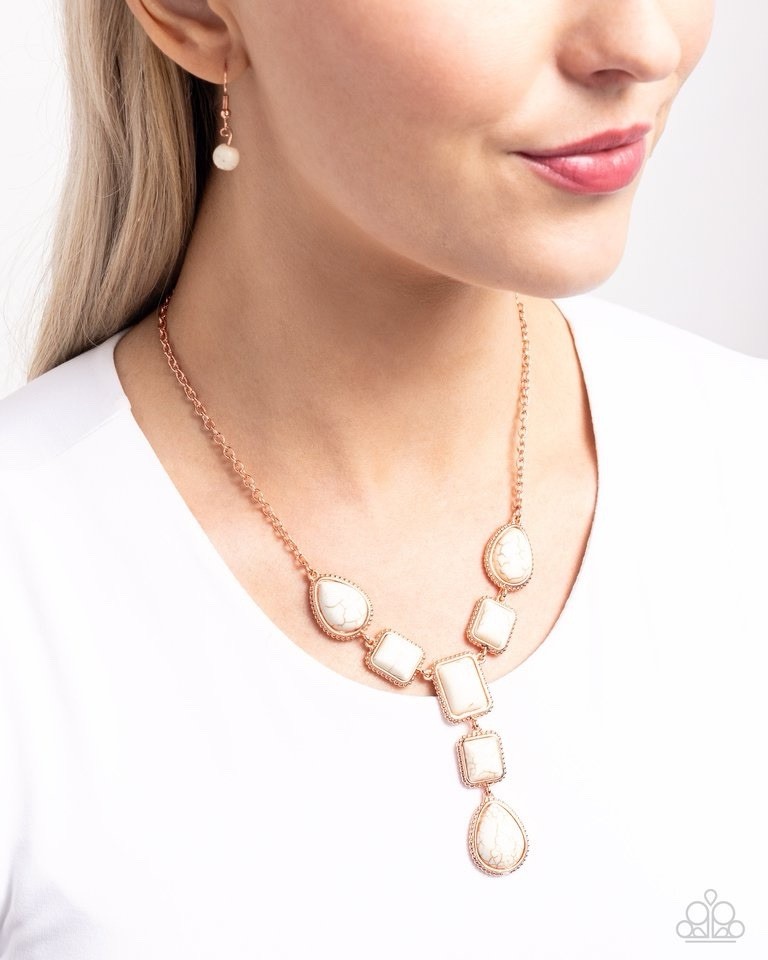 New Paparazzi Jewelry-Defaced Deal Necklace-Copper