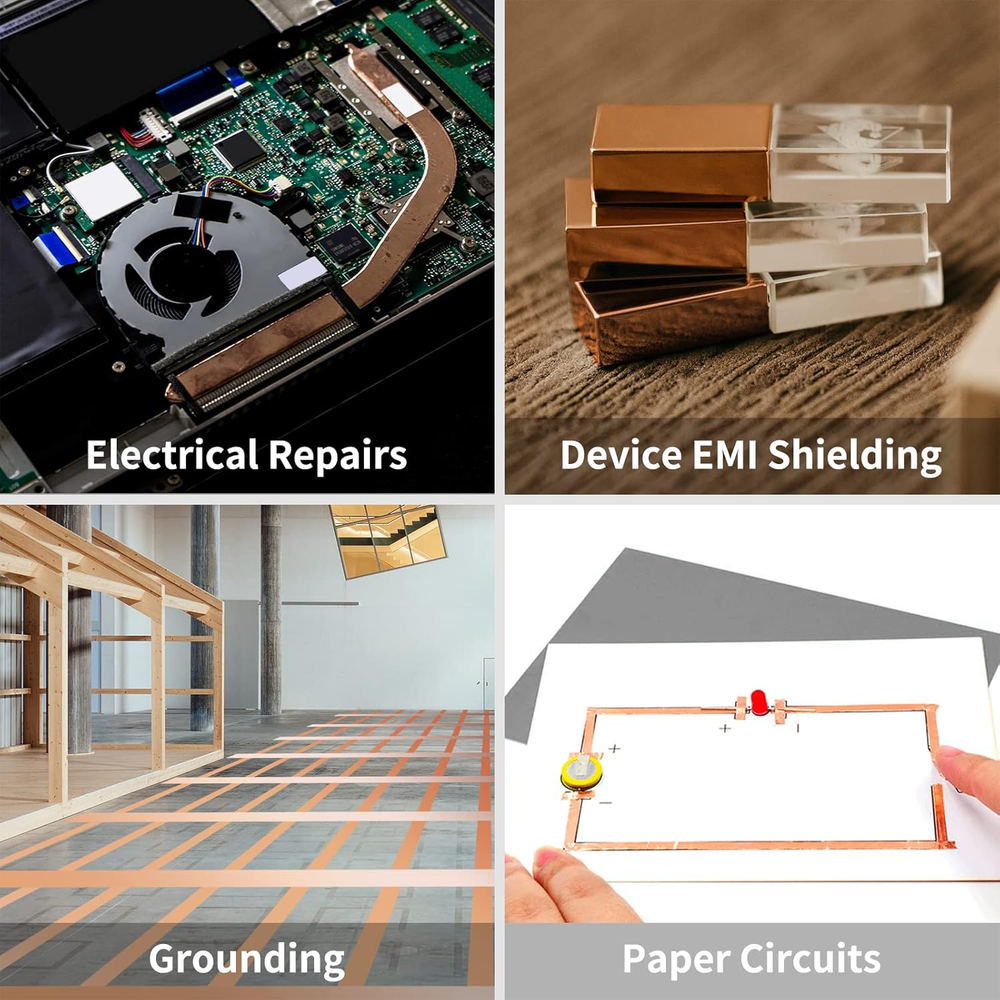 Copper Tape Conductive Adhesive, Foil Taper (2Inch X 66 FT), Copper Foil Tape...