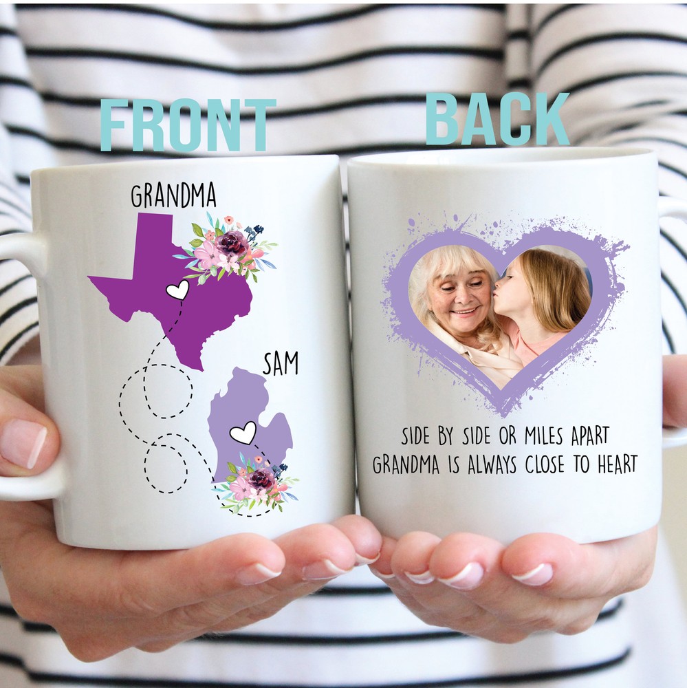 Personalized Gift For Grandma Grandma Forever Never Apart State To State Mug
