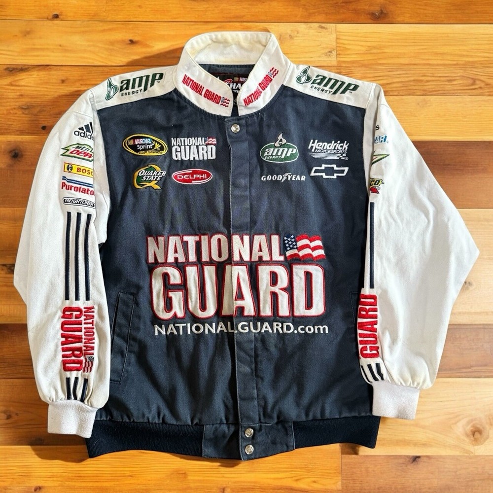 Vintage 90s NASCAR National Guard Racing Jacket Size Small