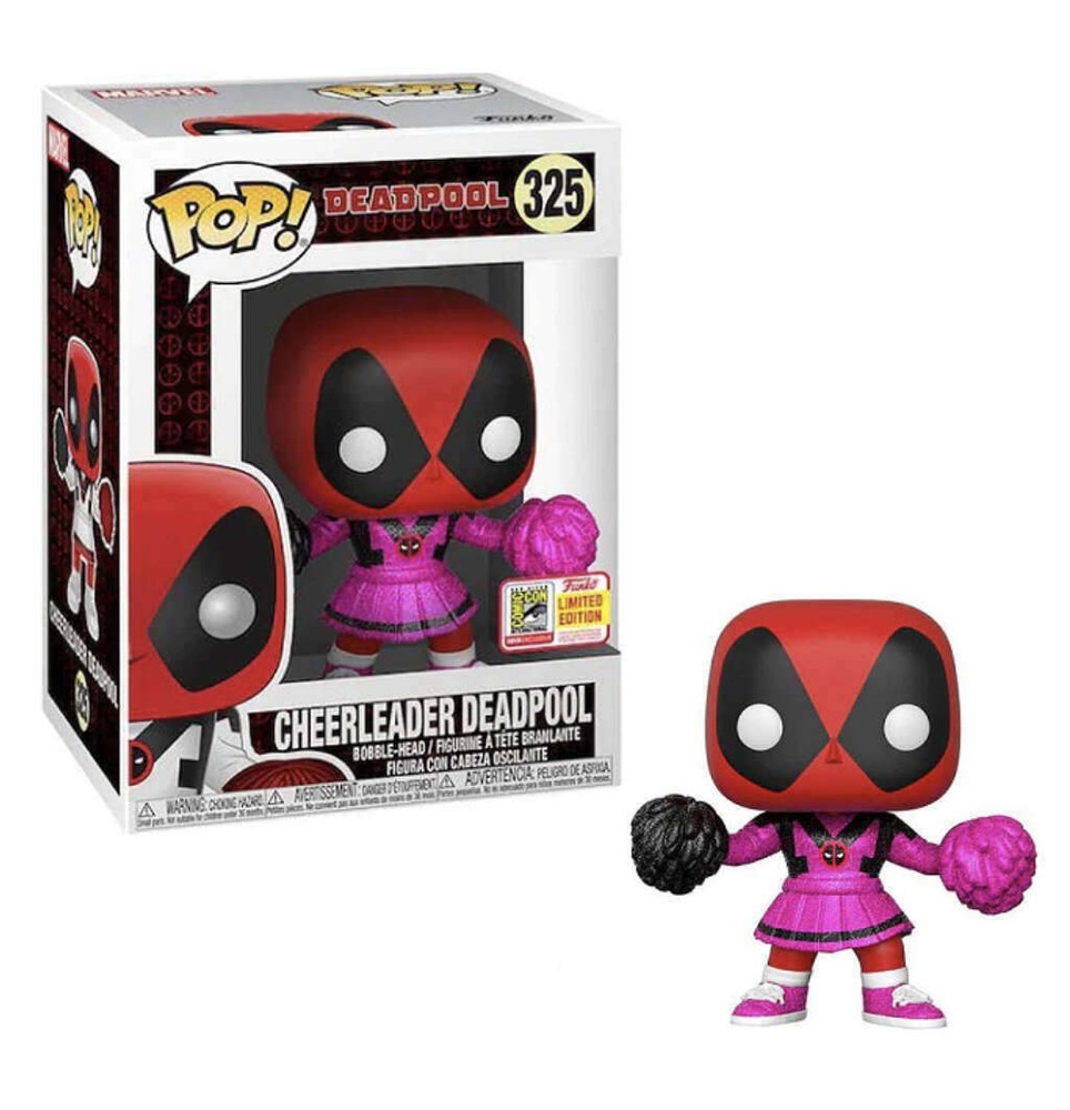 Funko POP Deadpool Cheerleader Pink Glitter SDCC 2018 Exclusive Limited Edition 1000 Pieces