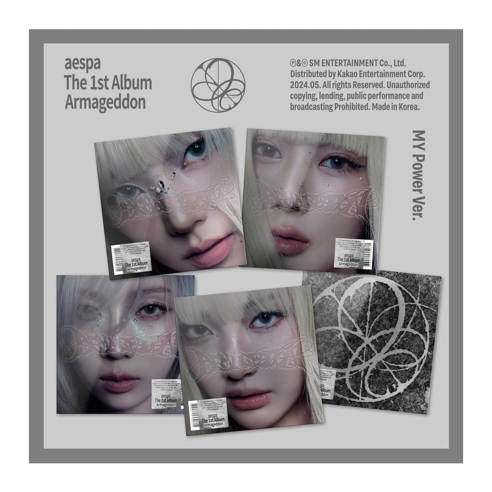 aespa Armageddon 1st Album Contents+Tracking Sealed MY Power 5 Version SET