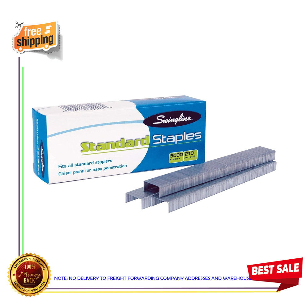 Swingline Staples Standard 1/4 inches Length 210/Strip 5000/Box 1 Box