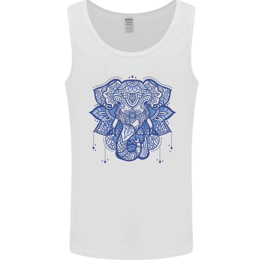 Mandala Art Elephant Mens Vest Tank Top