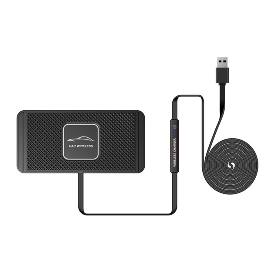 Wireless Car Charger Pad for iPhone & Samsung Phones - Dashboard Mount