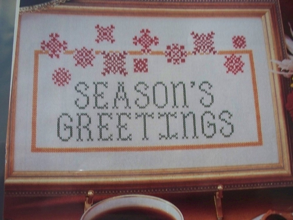 Season's Greetings Christmas OOP Magazine Cross Stitch PATTERN