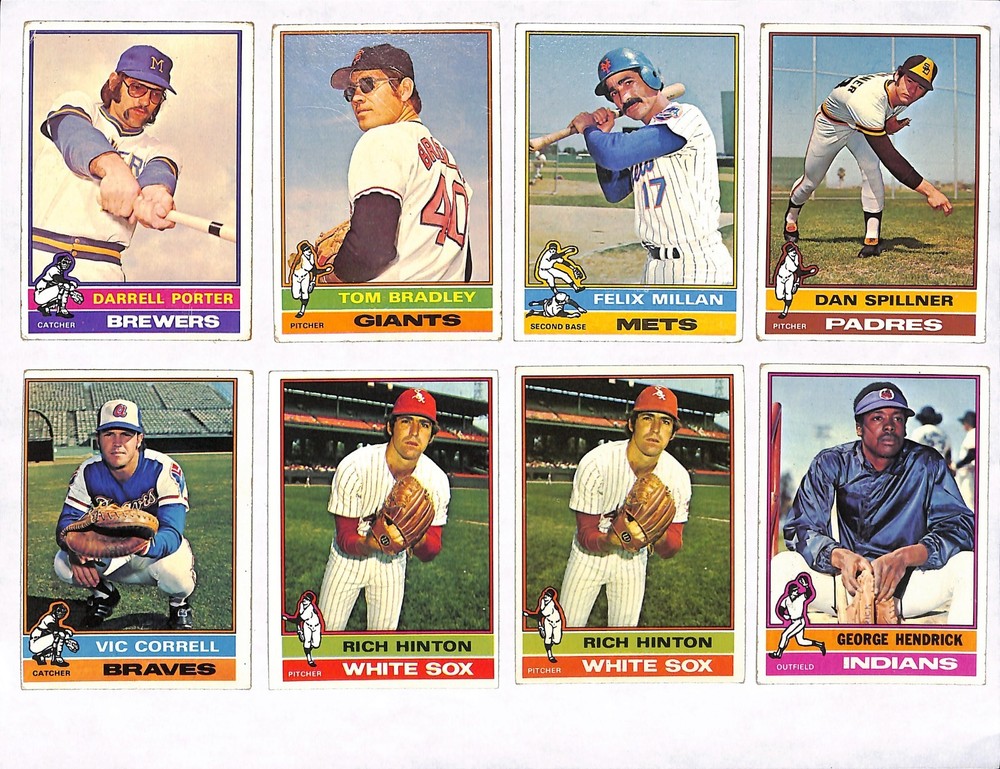 1976 Topps Baseball 13 Card Lot! White Sox, Indians, Braves, Padres and More!
