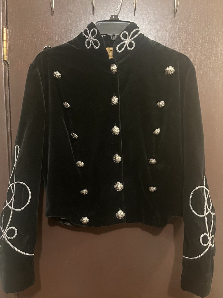 Vintage Black Velvet Double D Ranch Jacket with Embroidered Accents-image