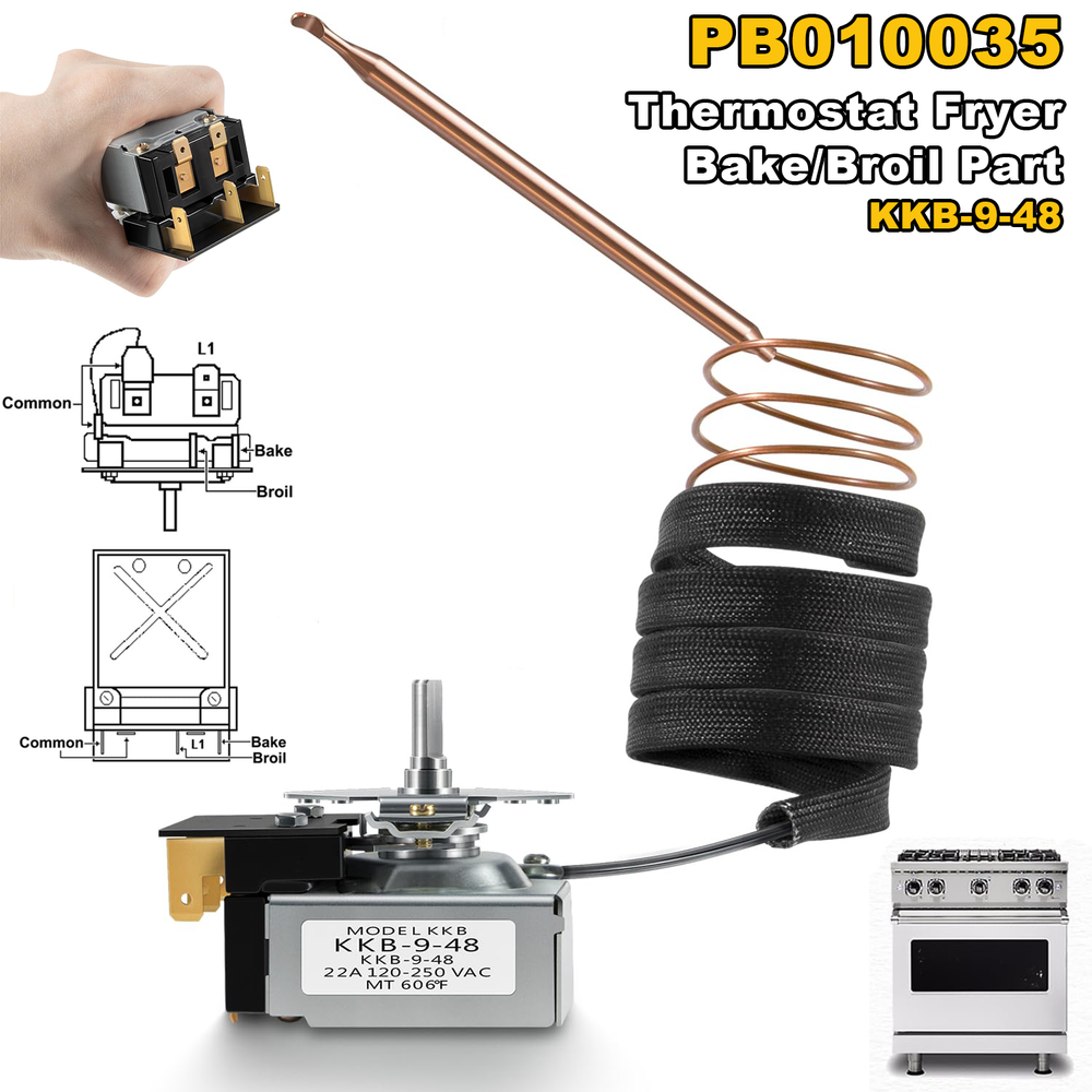Awoco Viking Range Stove Oven Bake Broil Thermostat PB010036 KKB-9-48