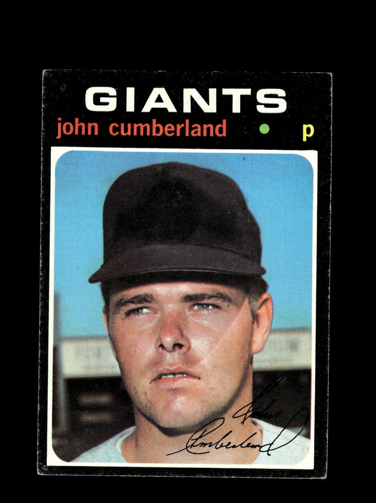 San Francisco Giants John Cumberland #108 Topps Baseball Card in Excellent Condition