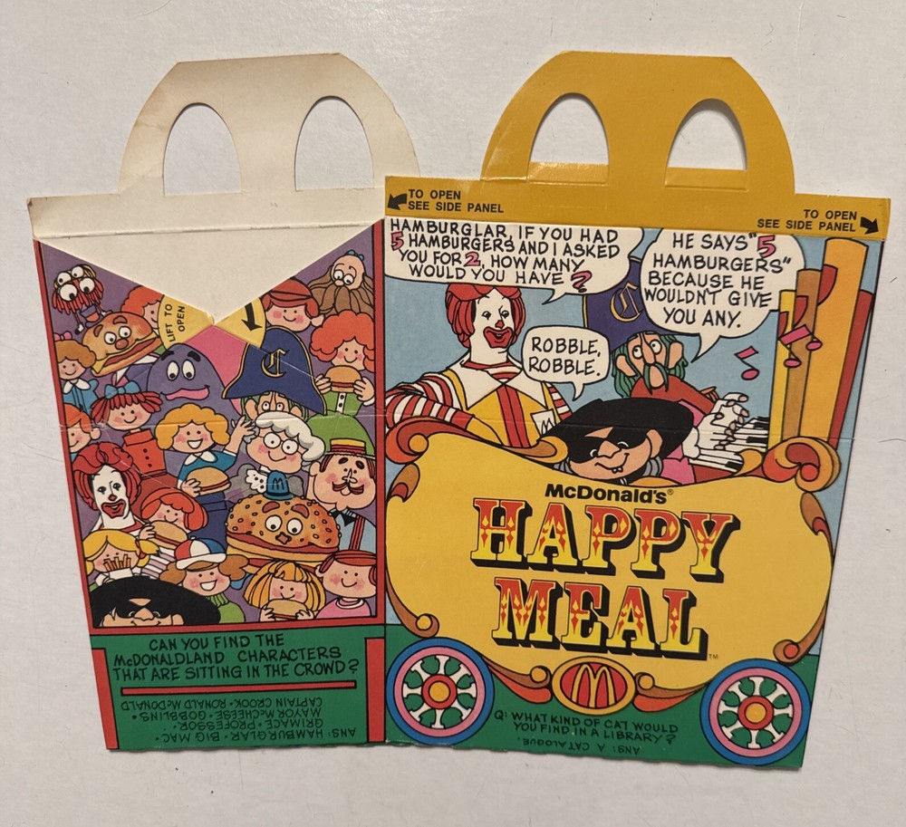 Vintage 1979 McDonald's 1st Happy Meal Box Circus Wagon