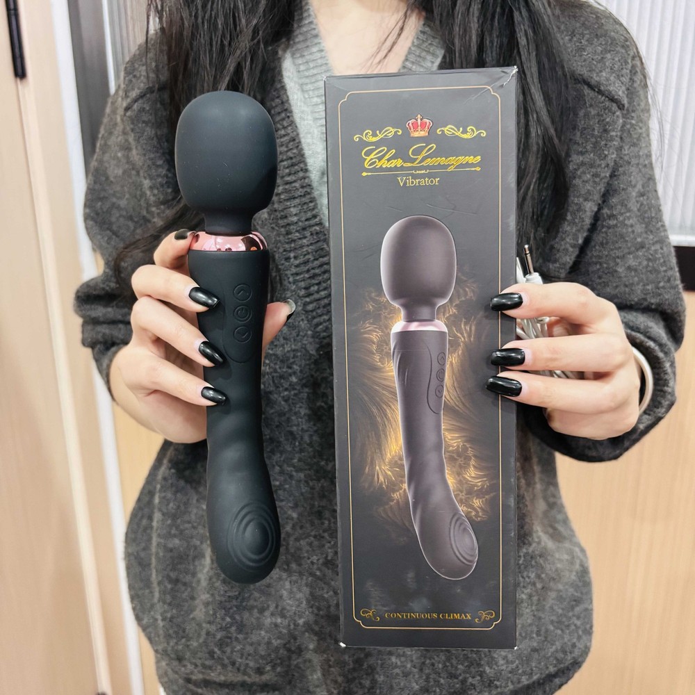 Dual Vibrator Dildo G-Spot Massage Wand Clit Stimulator Sex Toys for Women Men