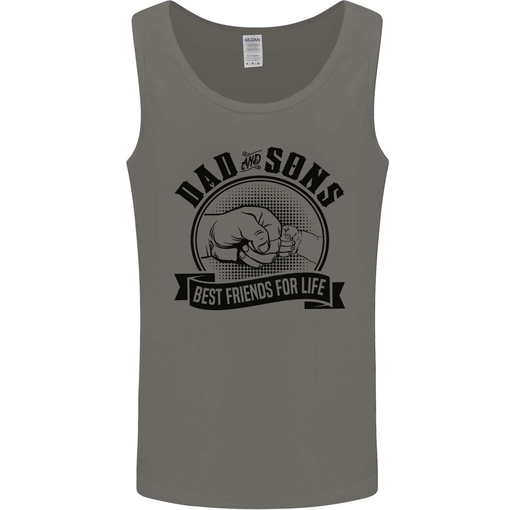 Dad & Sons Best Friends Fathers Day Mens Vest Tank Top