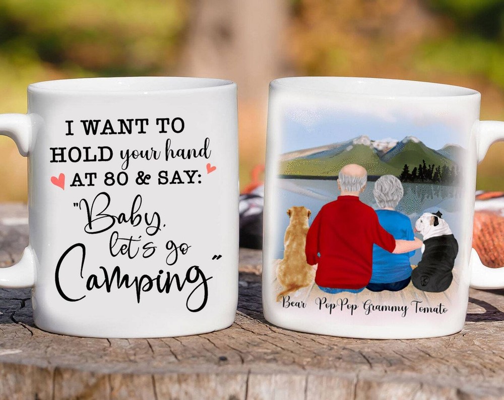 Personalized Custom Camping With Dog Coffee Mug Baby I Want To Hold Your Hand