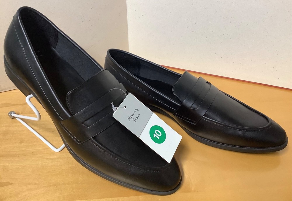 A New Day Size 10 Women's Black Loafers w/Memory Foam & NWT, Penny Loafer Style