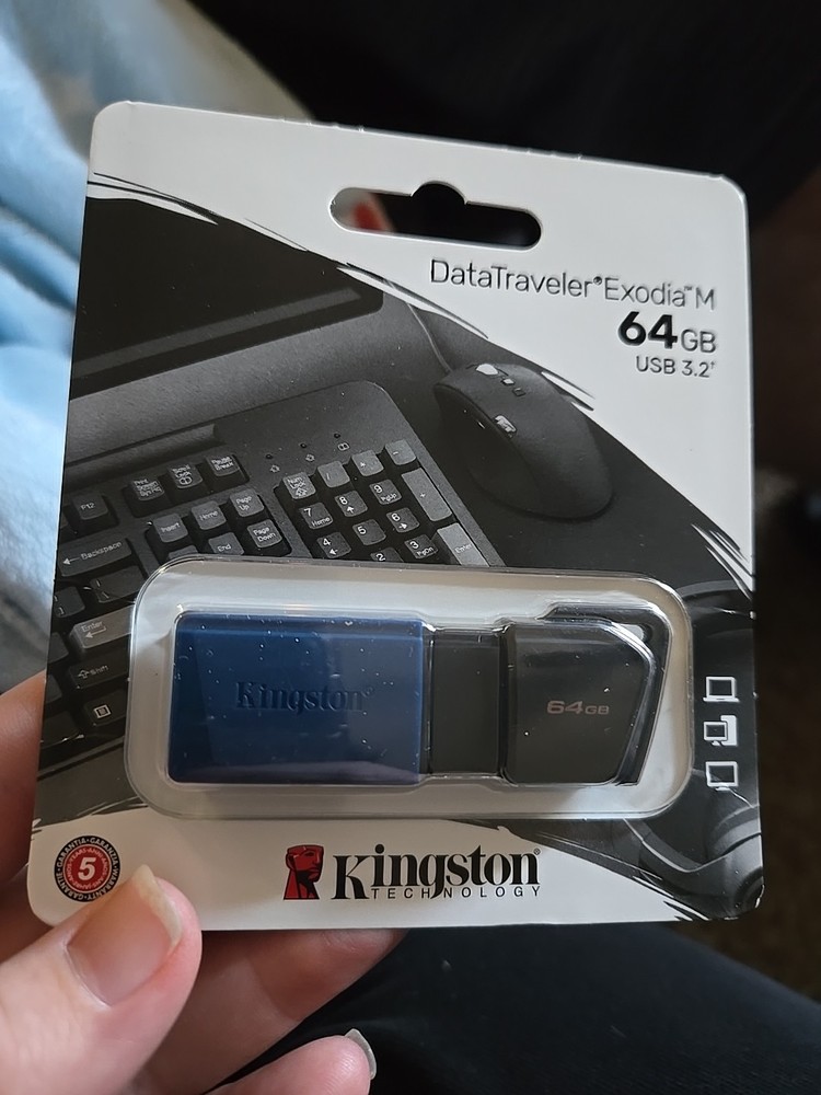 Kingston Exodia M 64GB USB Type-A Flash Drive in Blue