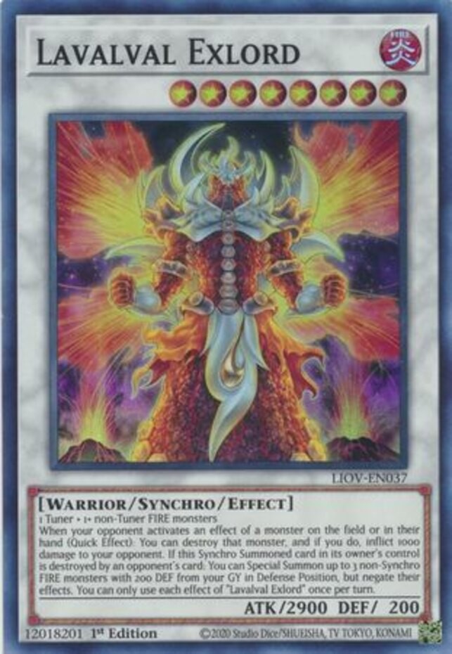 Lavalval Exlord LIOV-EN037 Super Rare 1st Edition NM Lightning Overdrive