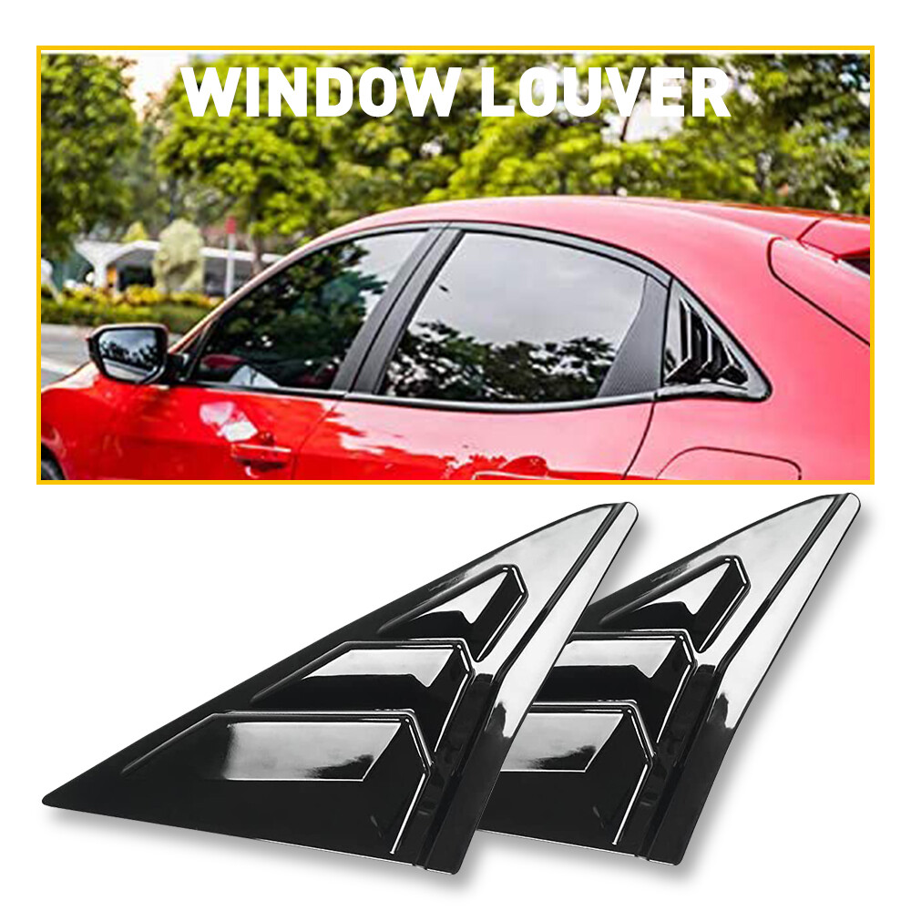 2Pcs For 2016-2020 Honda Civic Car Side Quarter Window Vent Louver Shutter Cover