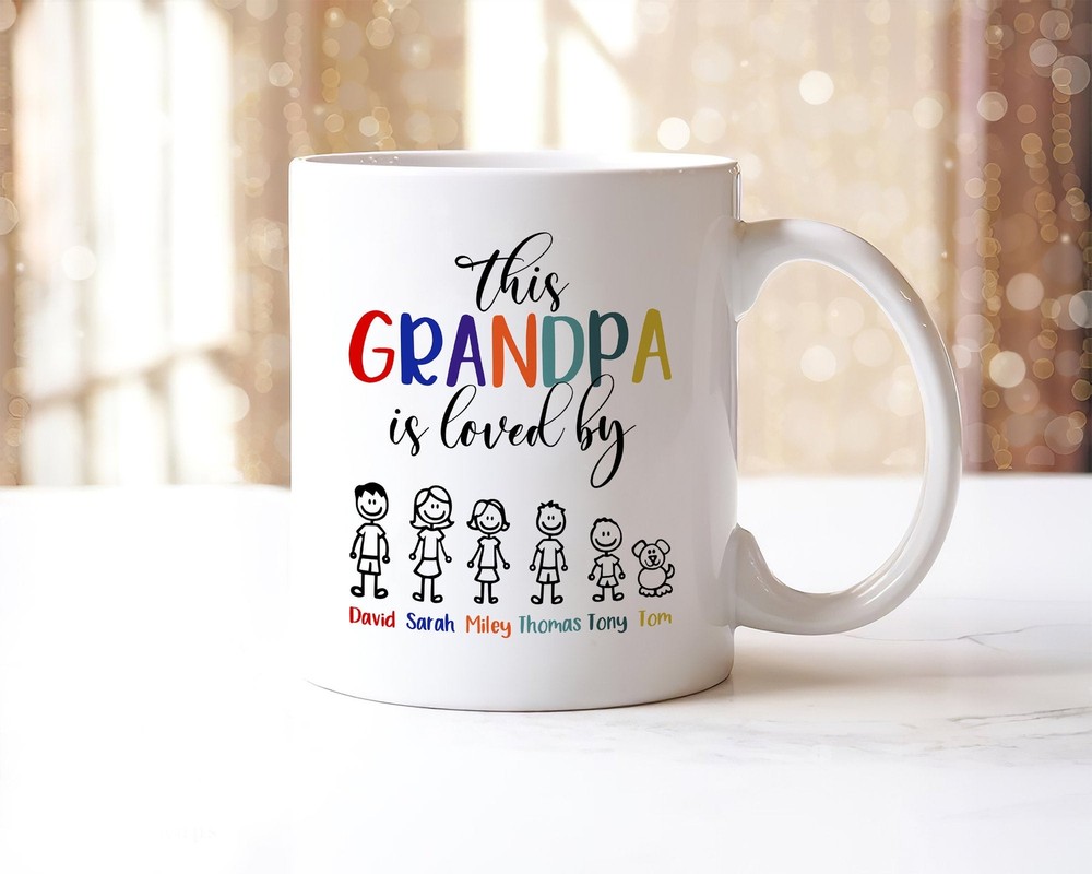 Personalized This Grandpa Is Loved By Grandkids Mug Grandpa Birthday Gift Mug