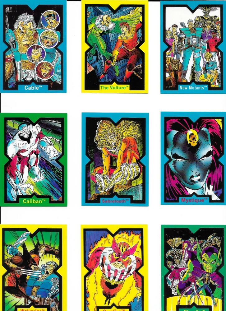 MARVEL X-FORCE X-MEN COMPLETE SET OF 90 CARDS COMIC IMAGES 1991 WOLVERINE CABLE