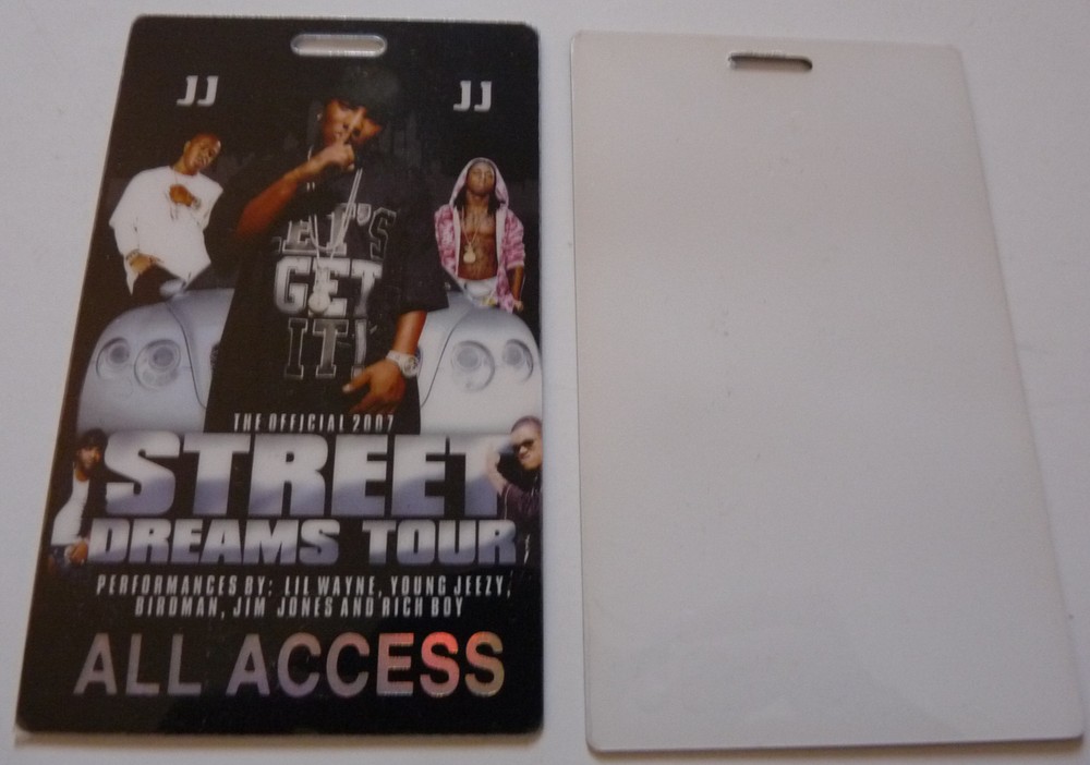 Street Dreams Little Wayne Young Jeezy Concert Tour Backstage Pass Laminate D2