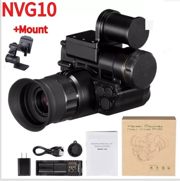 NVG10 Monocular Goggles Night Vision 1080P for Hunting Observation Helmet