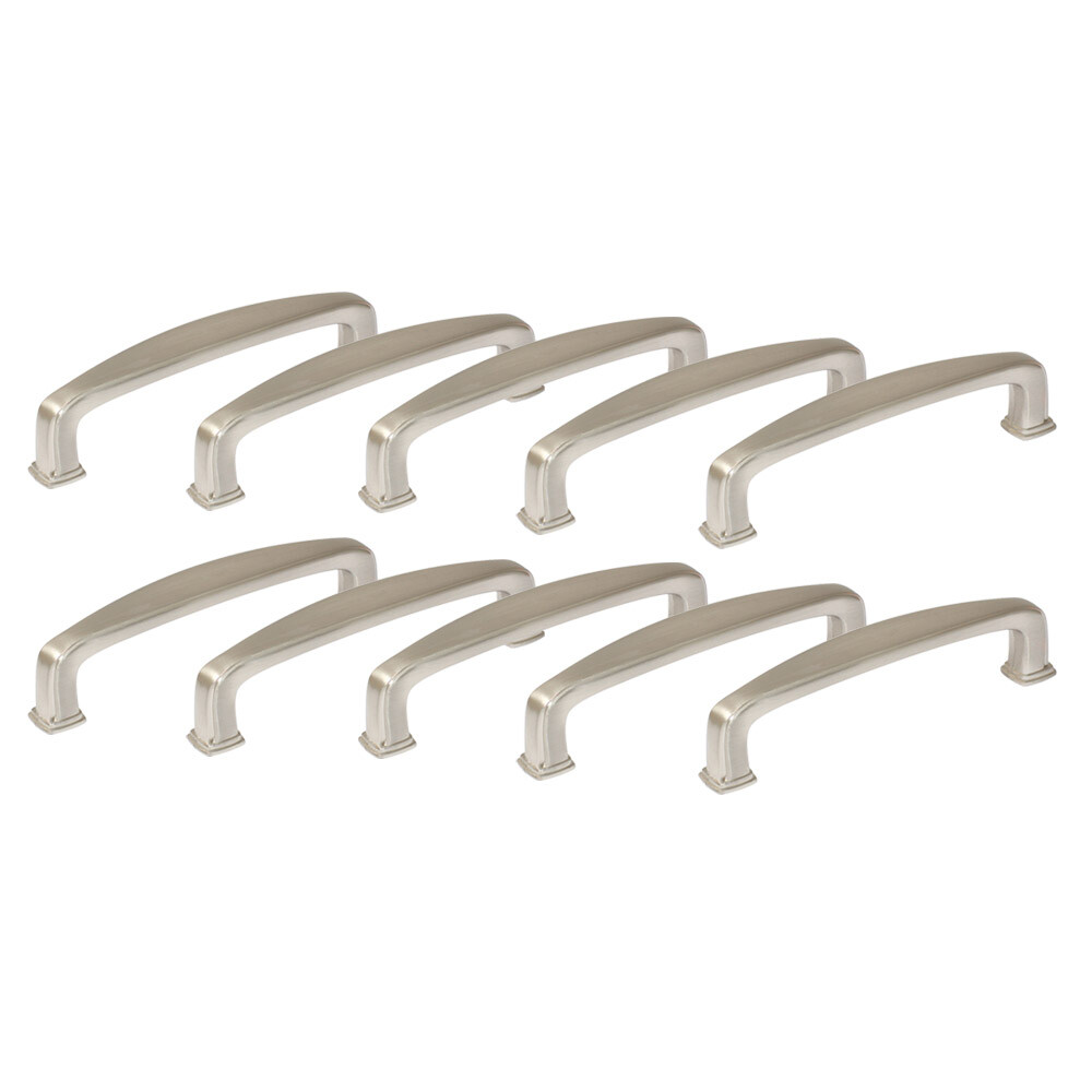 Prkave Satin Nickel Cabinet Pull - Sturdy and Stylish, 10-Pack