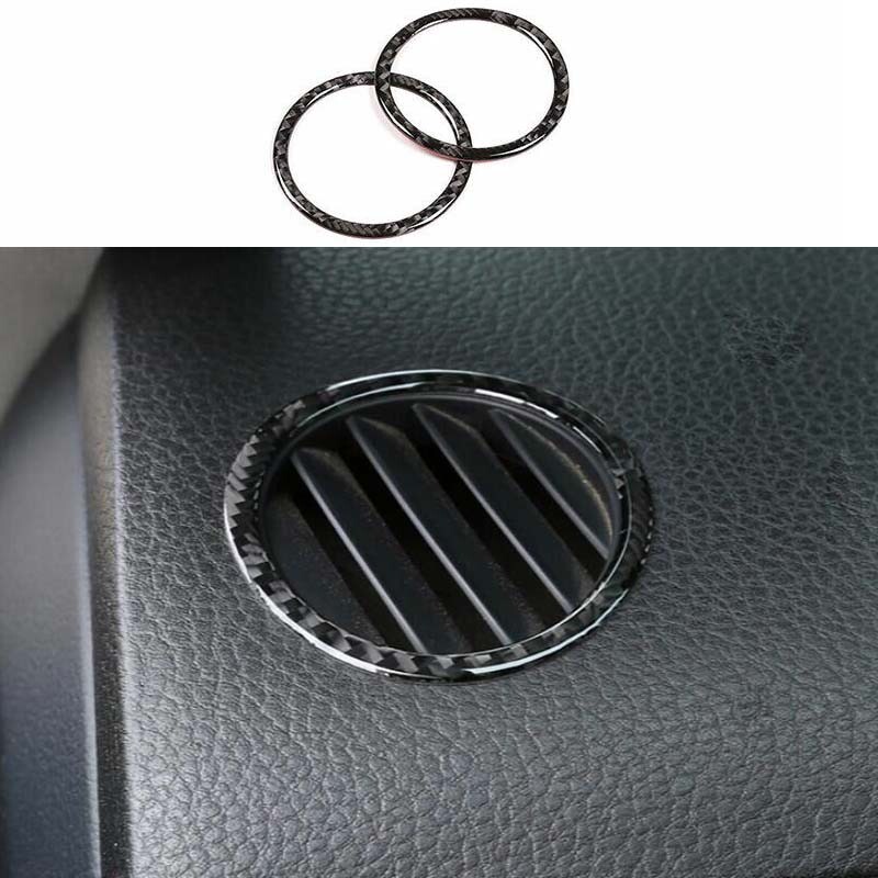 Fit For VW Touareg Dashboard Side Vent 11-18 Overlay Cover Real Carbon Fiber