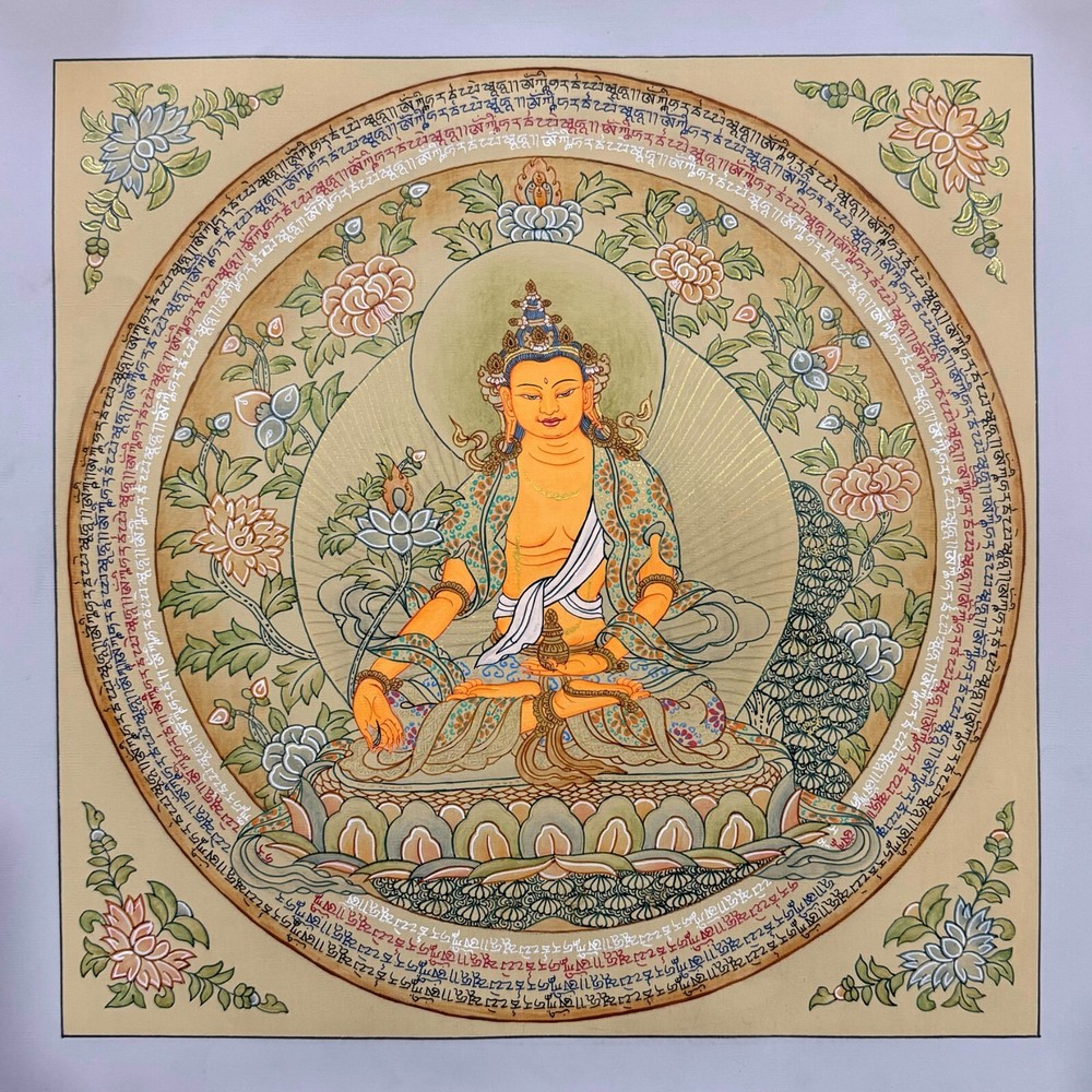 ksitigarbha Mantra MandalaThangka, ksitigarbha Prayer Mandala