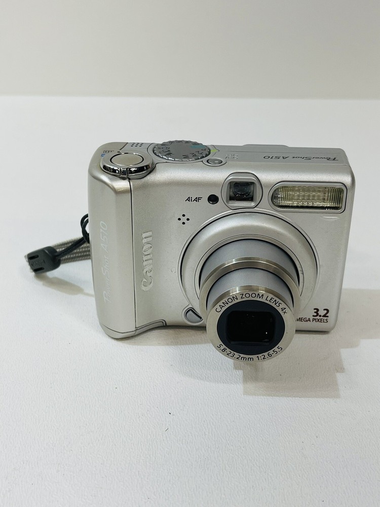 Canon Powershot A510 3.2mp Digital Camera Silver *Read* Powers On Repair