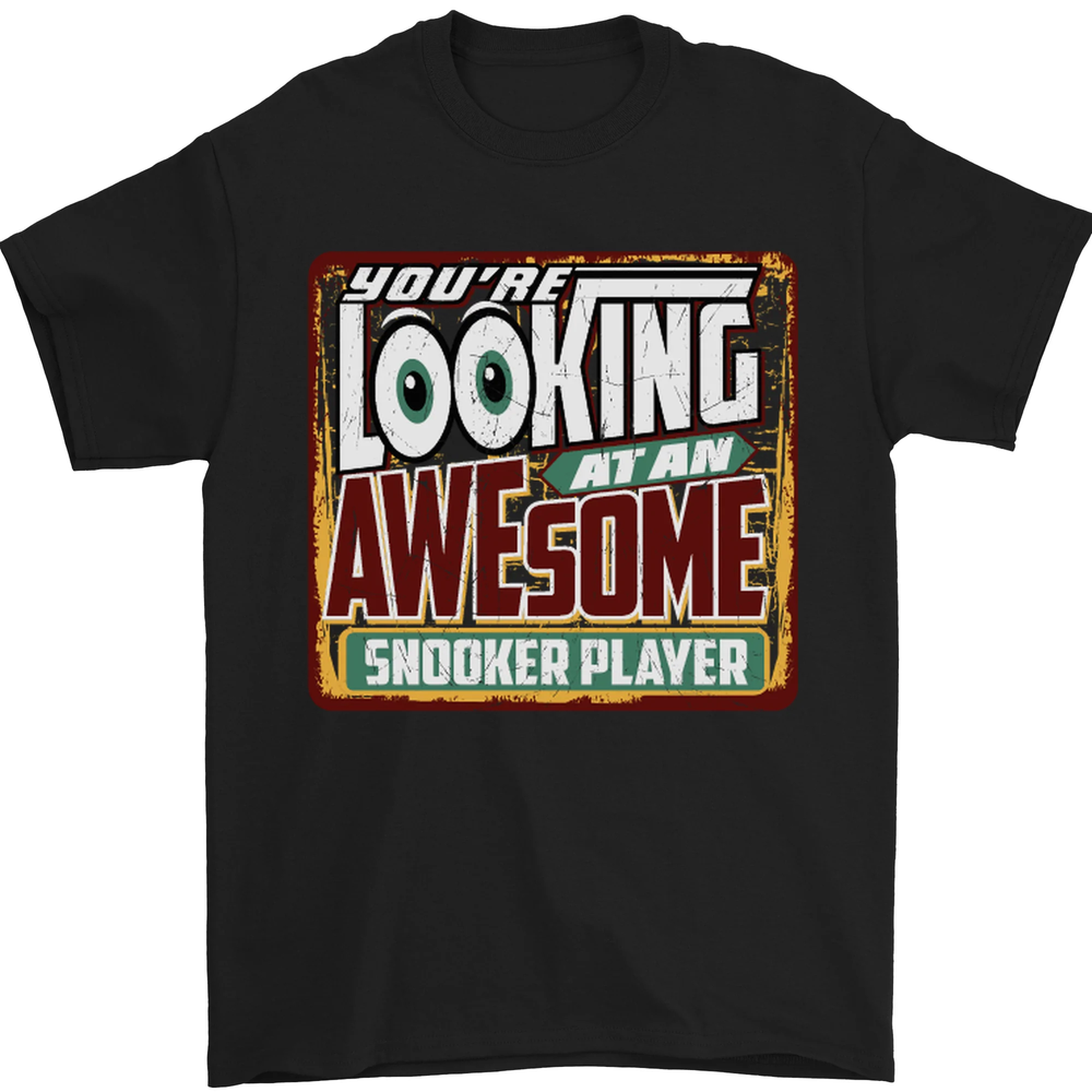 An Awesome Snooker Player Mens T-Shirt 100% Cotton