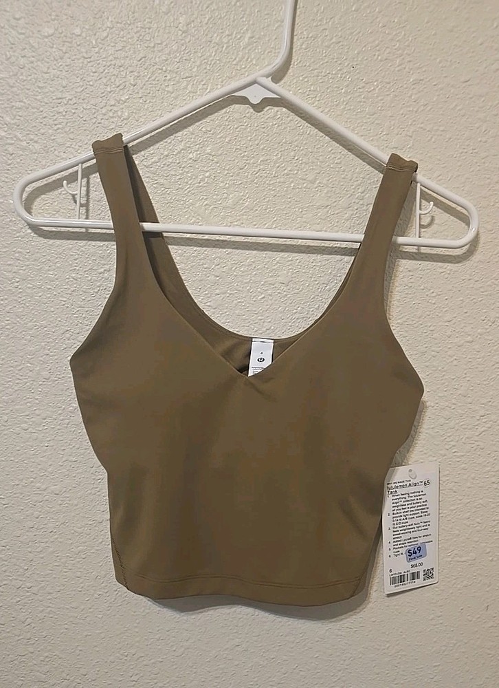 Lululemon Align Tank Nwt Size 6 Fit A/B Removable Cup Buttery Soft Brown Women